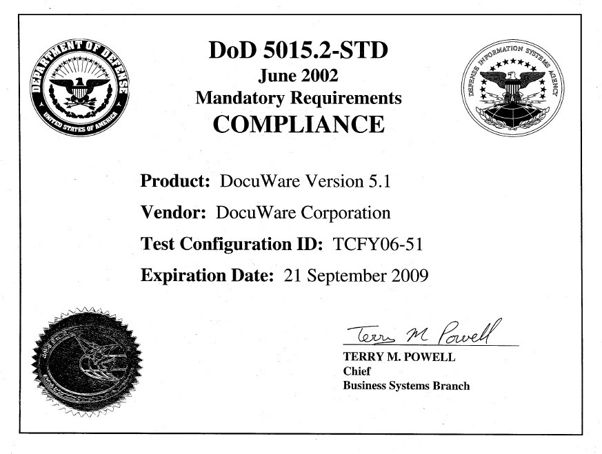ISO DOD 5015.2STD